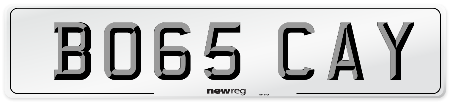 BO65 CAY Number Plate from New Reg